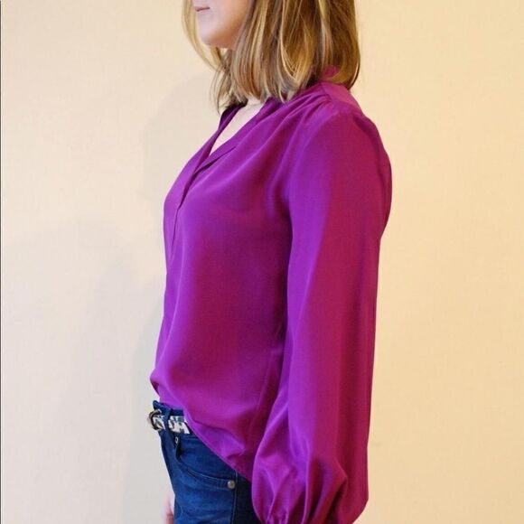 Aaron Ashe Midtown Silk Tunic in purple - Picture 3 of 4